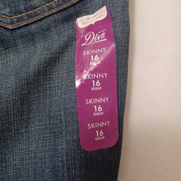 OLD NAVY HIGH WAISTED THE DIVA SKINNY JEANS WOMEN'S SIZE 16 REGULAR - Picture 10 of 13